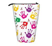 Lsjuee Trousse à Crayons télescopique autisme Debout Pochette à Crayons Papeterie Organisateur Sac, Porte-Stylo Portable pour Bureau école Adolescents Sacs Filles