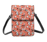 Lsjuee Vintage Halloween Pinups Citrouille Orange Sac À Bandoulière Bandoulière Téléphone Portable Sac À Main Femmes Pu Petit Bandoulière Portefeuille Sac À Main Sac À Bandoulière