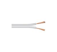 Wentronic LSK 2X2,5 Câble enceinte Rouleau de 50 m Profil 2x 2,5 mm² Blanc Blanc G