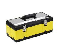 lskdnrufh Boîte à Outils en Acier Inoxydable épais avec Plateau Amovible et poignée antidérapante, avec loquet en métal(Yellow,X-Large)