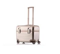 lskdnrufh Boîte de Maquillage de 45,7 cm, boîte de Rangement de Voyage, boîte à Outils en métal for la Maison, Valise de Photographie, Valise de Capitaine, boîte à Outils Portable d'extérieur(Gold)