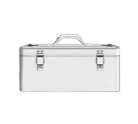 lskdnrufh Boîte de Rangement multifonctionnelle, boîtes à Outils Portables en Acier Inoxydable avec loquet en métal, étuis de Transport à Main argentés for Le Stockage des Outils(Medium)