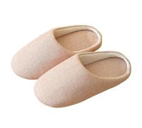 lskdnrufh Chaussons d'hiver silencieux for femme, antidérapants, semelles souples et silencieuses, en coton, for homme, printemps et automne Chaussons moelleux pour l'intérieur(Pink,42-43)