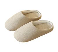 lskdnrufh Chaussons d'hiver silencieux for femme, antidérapants, semelles souples et silencieuses, en coton, for homme, printemps et automne Chaussons moelleux pour l'intérieur(Khaki,40-41)