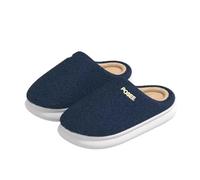 lskdnrufh Chaussons en coton for femme, automne et hiver, semelle épaisse, peluche antidérapante, intérieur et maison, chauds for couple et homme Chaussons moelleux pour l'intérieur(Blue,42-43)