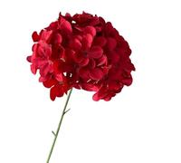 lskdnrufh Hydrangea Artificial Flowers - Realistic Single 25 in Long Stem Fake Silk Bouquets for Party Wedding Centerpieces Home Office Decor(Red)