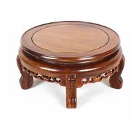 lskdnrufh Socle de Pot de Fleurs en Bois sculpté, Base de présentoir Circulaire for Vase, for théière d'aquarium(Medium)