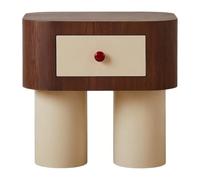lskdnrufh Tables de Chevet ludiques en Bois aux Blocs de Couleurs, Tables d'appoint à Un tiroir à Bords arrondis avec Pieds cylindriques, Meubles d'appoint for décors de Chambres à Coucher
