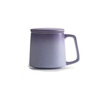 lskdnrufh Tasse à thé avec anse, tasse à thé chinoise en céramique, avec infuseur et couvercle, 325 ml, vert, rose, violet, jaune(Purple)
