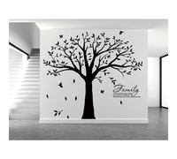 LSKOO Grand autocollant mural arbre généalogique avec branches familiales sur un arbre Stickers muraux Bâtons muraux Décorations murales pour sal