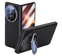 LSKOZU Coque pour Honor Magic V6, Antichoc Et Antichute, Robuste Et Durable, Protection De La Caméra Et des Charnières, Protecteur D'écran Et Support Intégrés (Noir)