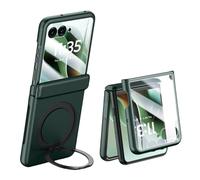 LSKOZU Coque pour Motorola Razr 2026, Résistante Aux Chocs Et Élégante avec Protecteur D'écran Intégré, Protection De La Charnière Centrale, avec Porte-Bague