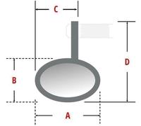 LSL Rétroviseur d'extrémité de guidon ERGONIA, noir