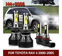 LSlight-Lampe de sauna LED Hi/Lo H4, 12V, pour Toyota RAV 4, 2000, 2001, 2002, 2003, 2004, 2005, ampoule antibrouillard de voiture, 9006