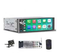 LSLYA Autoradio Bluetooth 1 DIN Compatible CarPlay et Android Auto, RDS/FM