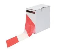 LSM 006-0100 75 mm x 500 m ruban de balisage - Rouge/White-p rouge/blanc