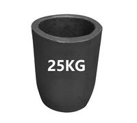 LSMIITTH Creuset d'argile graphite pour métal - 25 kg - Pour fondre le métal - Pour le raffinage - Aluminium - Argent - Cuivre Laiton - Or - #25
