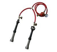 Lsmiitth double brûleur à gaz avec tuyau de raccordement au gaz et régulateur pour four à gaz forgé four de fusion métallique hufschmiede fabrication de couteaux, Butane - propane - GPL