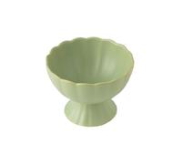 LSNNMU Bol à pieds hauts en céramique 2 pièces, bol Dessert de 200ml/7.5oz, utilisé for les Smoothies, la confiture et bols crème glacée Pour Desserts(Green)