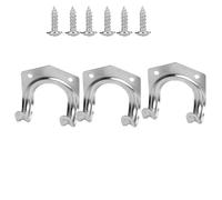 LSNNMU Crochets Pour Outils Pour Abri De Jardin 20 Pcs Garage Shed Hanging Organizer Double Hook Brackets Multi-Purpose Wall Metal Hanger Holder with Screws Heavy Duty Sheds