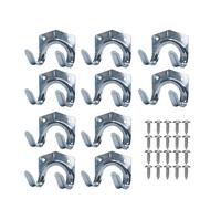 LSNNMU Crochets Pour Outils Pour Abri De Jardin 20 PCS Metal Wall Hooks with Screws For Storage Mount Double Garage Shed Hanging Organizer Garden
