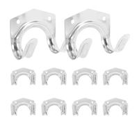 LSNNMU Crochets Pour Outils Pour Abri De Jardin 20 Pcs Wooden Board Heavy Duty J Shape Farm Tool Drain Rack Hook Wall Hose Holder Hangers Bracket Steel Multipurpose