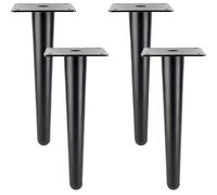 LSNNMU Ensemble de 4 Pieds Meubles en métal Coniques Droits for Armoire canapé Table(Black 4pcs-20cm)