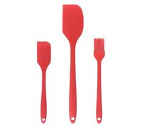 LSNNMU Ensemble de Cuisson Cuisine Tout-en-Un, spatule en Silicone, Brosse à Huile, Beurre, grattoir gâteau Unique, Outil 6 pièces pour Cuisine(Red)
