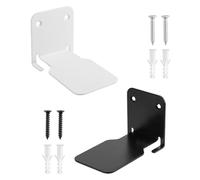 LSNNMU Étagères flottantes Invisibles en Acier Inoxydable, Support de Rangement Mural for Livres (Blanc + Noir) pour Salon