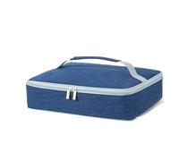 LSNNMU Sac à Lunch Sac à déjeuner thermique carré, 2 pièces, porte-aliments de pique-nique Portable, refroidisseur isolé, sacs boîte Bento(Blue 30 * 23 * 9cm)