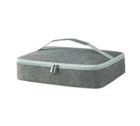LSNNMU Sac à Lunch Sac à déjeuner thermique carré, 2 pièces, porte-aliments de pique-nique Portable, refroidisseur isolé, sacs boîte Bento(Gray 35 * 25 * 10cm)