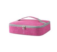 LSNNMU Sac à Lunch Sac à déjeuner thermique carré, 2 pièces, porte-aliments de pique-nique Portable, refroidisseur isolé, sacs boîte Bento(Pink 30 * 23 * 9cm)