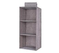 LSNNMU Sac de Rangement Suspendu for Garde-Robe Portable 1/2/3/4 Couches, Cintre for tiroir Mezzanine, Organisateur for Placard pour Tements Rangement(Gray,M)