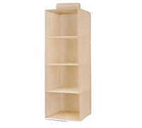 LSNNMU Sac de Rangement Suspendu for Garde-Robe, tiroir intercalaire, Organisateur vêtements, étagères Pliables, Placard pour Tements Rangement(Beige 4-Layer)