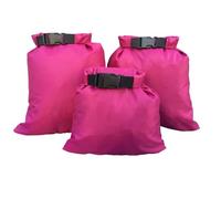 LSNNMU Sac Étanche Sac Sec étanche, 3 pièces, Sac de séchage, Pochette Rangement, Rafting, canoë, Bateau, Kayak, Transport(Pink)