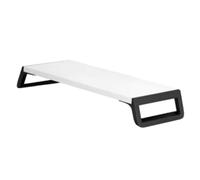 LSNNMU Support de moniteur d'ordinateur, étagère bureau, Portable en bois, facile à installer, support Pour Les Bureaux(White and black)