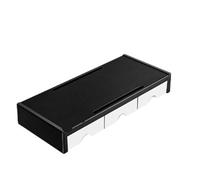 LSNNMU Support de moniteur Riser ordinateur support bureau d'ordinateur avec 3 tiroirs boîte rangement organisateur for à domicile portable PC Pour Les Bureaux(Single-Black white)