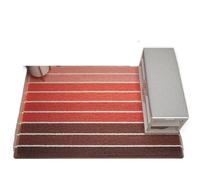 LSNNMU Tapis de Porte en PVC for extérieur et intérieur, imperméable, antidérapant, for Salle de Bain, rayé, rectangulaire, paillasson d'entrée for Couloir(Red,60x90cm)