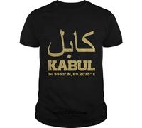 LSNUO Funny-Men-T-Shirt-Women-Novelty-Tshirt-Kabul-Afghanistan-Coordinates-T-Shirt-T-Shirt-Cool-T