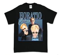 LSNUO Horatio Caine Vintage T Shirt Homage Men CSI Miami Crime T-Shirt TV Pop Culture