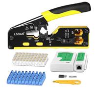 Lsoar RJ45 Kit de Sertisseuse Multicouche Pince à Sertir pour Fiches Réseau CAT5/CAT6/CAT7
