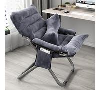 Lsoiup Chaise de Patio inclinable et Pliable avec Positions réglables, Poche latérale et Coussin Amovible, Chaise Longue Confortable à gravité zéro pour Une Utilisation intérieure et extérieure