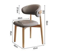 Lsoiup Chaise de Salle à Manger/Salon rembourrée, Dossier mi-Haut, Structure en Bois, Dossier incurvé et Assise rembourrée, Style Moderne sans accoudoirs, Vendue à l'unité, Grise