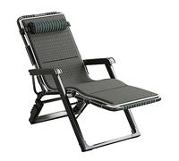 Lsoiup Chaise Longue Pliante - Cadre en Acier réglable à 5 Positions avec auvent de Protection UV, Fauteuil de Plage inclinable Portable