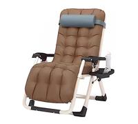 Lsoiup Chaise Longue Pliante inclinable, Chaise Longue d'extérieur avec Coussin rembourré, réglable Multi-Positions, Chaise Longue Portable pour Jardin, Piscine, Plage