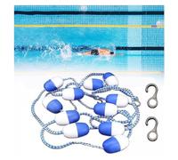 Lsoiup Cordon de sécurité Flottant pour couloirs de Natation commerciaux, séparateurs de piscines, Parcs Aquatiques, piscines paysagères et plages Peu Profondes avec Crochets en Acier Inoxydable