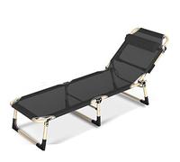 Lsoiup Fauteuil inclinable Extra Large - Chaise Longue Pliable avec Support Lombaire, Chaise de Patio extérieure Robuste