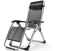 Lsoiup Fauteuil rembourré à accoudoir Simple pour Personnes Lourdes, Chaise Longue d'extérieur inclinable et Pliable, Chaise Longue Grise