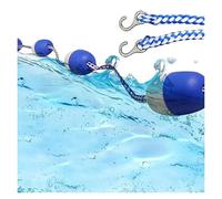 Lsoiup Séparateurs de couloirs de Piscine en Corde de sécurité avec Crochet et bouée, barrière de sécurité réutilisable pour piscines, Cours d'eau et Zones Peu Profondes