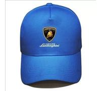 LSPBFB88 Casquette Homme pour Lamborghini, Vintage Unisexe Sport Casquette Snapback Hip-Hop Snap Back Trucker Motorcycle Cap,Blue